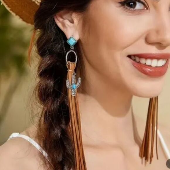 Boho statement earrings A81 - Picture 1 of 5